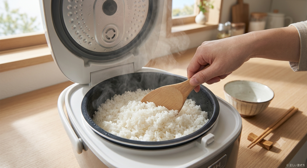 ご飯の混ぜ方で美味しさが変わる